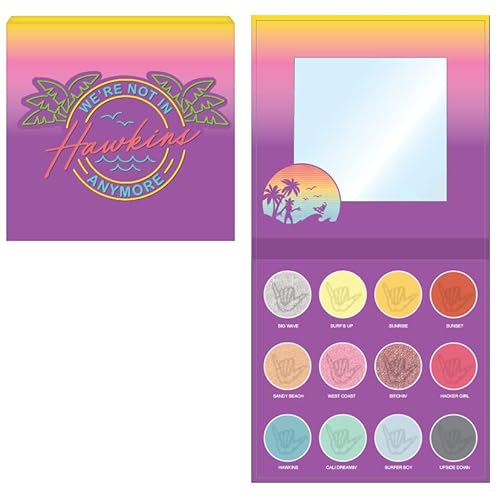 Stranger Things We're Not In Hawkins Eye Shadow Palette by Taste Beauty, 80¡¯s Retro Vibe Eyeshadow Palette 12 Unique Color Hues