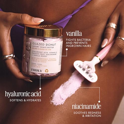 Truly Luxury Hydrating Shave Butter with Glazed Donut Scent - 2 Oz