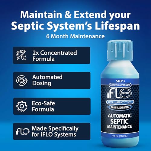 Automatic Septic Tank Treatment Kit 72oz for Up to 1500-Gallon Systems