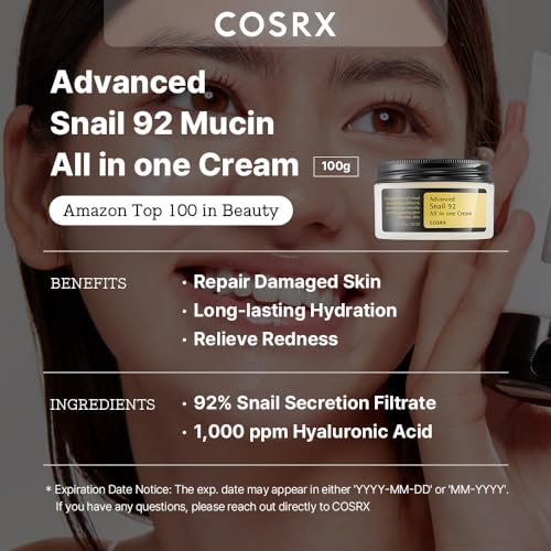 COSRX Glass Skin Ritual- Snail Mucin 92 Cream + Dual Essence- Mositurize Dry and Dull Skin to Achieve Radiant Glass Skin