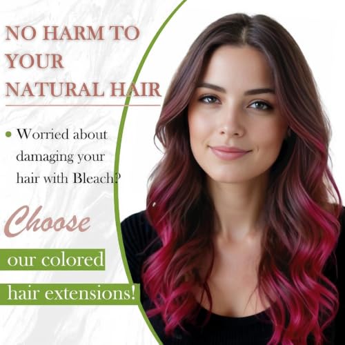 RUNATURE Color Tape-In Hair Extensions 12 Inch Human Hair 20g Pack of 10