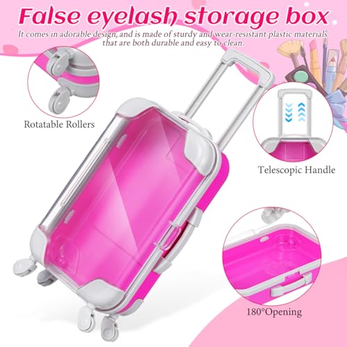 Mini Suitcase Gift Box - 6.48 Inch Portable Travel Makeup & Lash Organizer