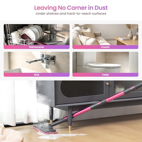 Schenley Steam Mop for Hard Floors - Fast Heat-Up, 3 Steam Modes, Detachable Handheld Steamer