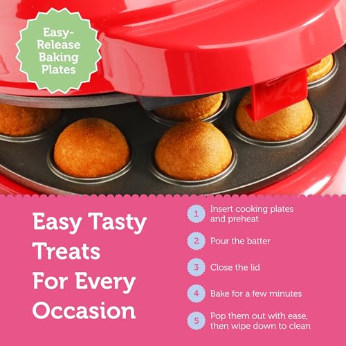 Babycakes 3-in-1 Cake Pop Cupcake & Donut Maker with Removable Nonstick Plates