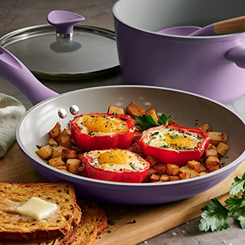 Tramontina Purple 14-Piece Ceramic Non-Stick Cookware Set with Lids