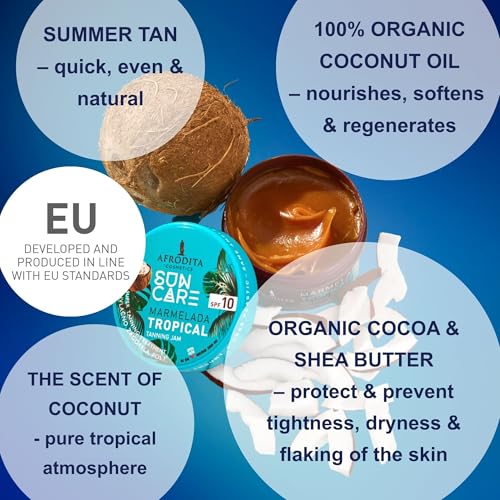 SUN CARE Marmelada TROPICAL F10 SPF10 VEGAN Fast Tanning Jam Bronze skin 6.76 FL Oz/ 200ml