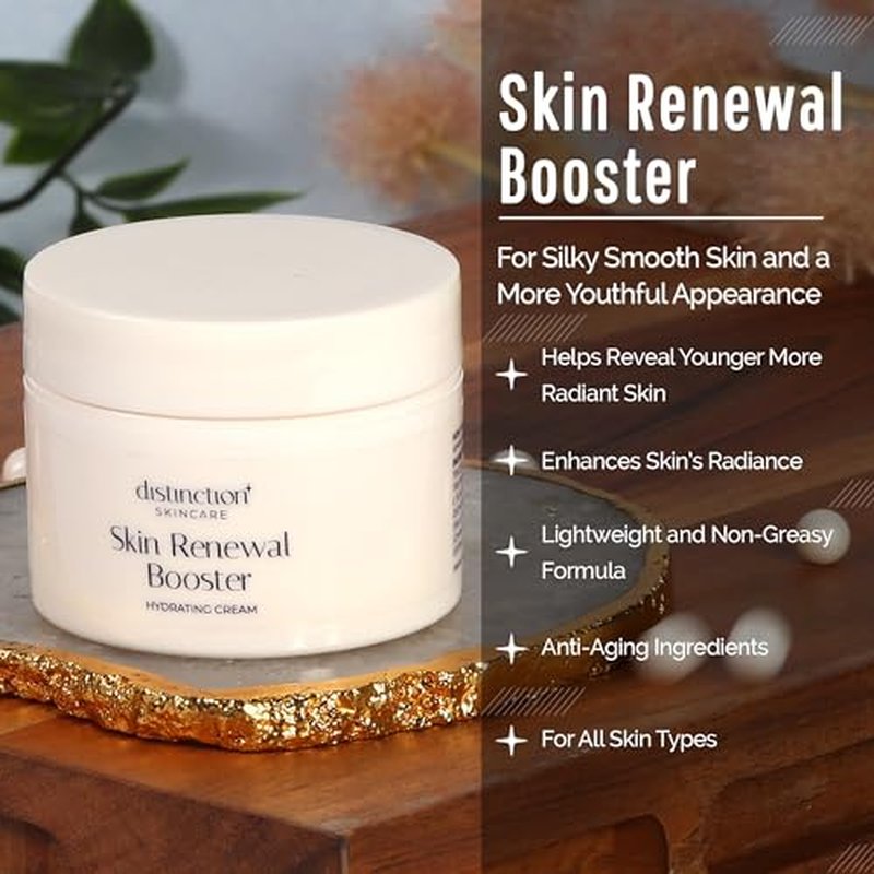 Distinction Skin Renewal Booster ? Hydrating Face Moisturizer ? Anti Aging Cream for Fine Lines & Wrinkles ? Hydrates, Softens & Boosts Radiance ? Daily Facial Cream for All Skin Types ? 1 Oz