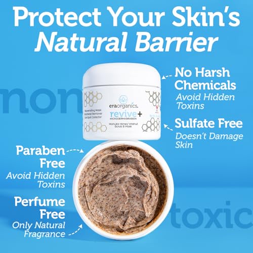 Manuka Honey Exfoliating Face Scrub ? Gentle Microdermabrasion Face Exfoliator to Help Smooth, Soften & Balance with Moisturizing Organic Superfoods 4oz (Pack of 2)