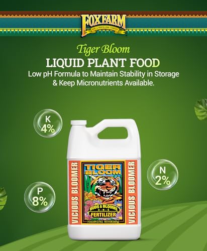 FoxFarm Tiger Bloom Liquid Plant Food 1 Gallon - Flower & Bud Fertilizer