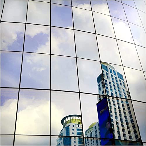 Privacy Window Film - Very Dark Silver Mirror Effect, 48in x 24ft - Daytime Privacy & Heat Rejection