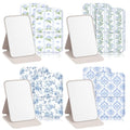 Mini Pocket Mirror Set - 12 Blue Rose Compact Mirrors for Women, Stylish Gift
