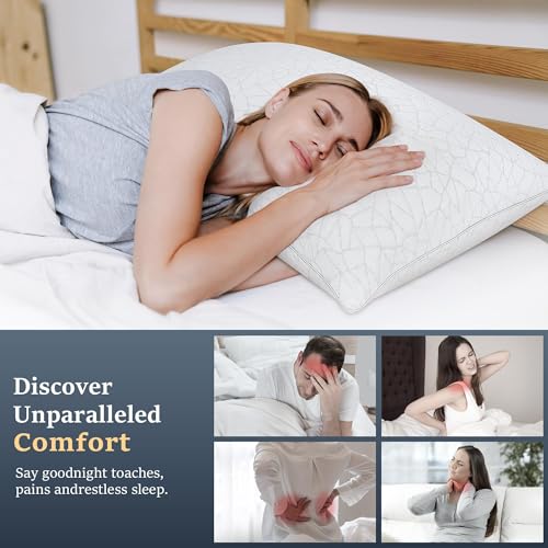 COZSINOOR Queen Size Down Alternative Cooling Pillows Set of 2 - Soft, Fluffy, Breathable Hotel Quality Bed Pillows