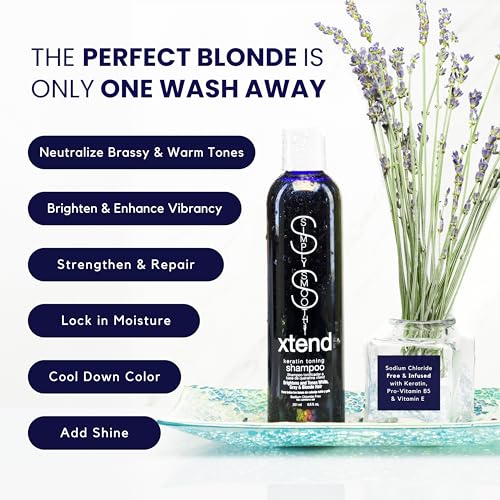 Brightening Purple Toning Shampoo for Blonde, Silver & Gray Hair - 8.5 Oz