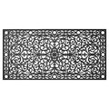 Rubber Doormat 3x6 Feet - Black, Heavy Duty All-Season Porch Mat - Rectangular
