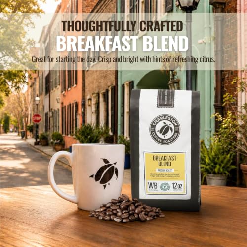 Breakfast Blend Organic Whole Bean Coffee - 12oz Bag, Pack of 6 - Medium Roast