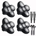 4 Pack Head Shaver Replacement Blades, 5 Blades Shaver Replacement Heads for Bald Men Universal Head and Face Electric Razor Kit with 4 Cleaning Brush