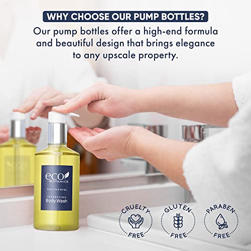 Terra Pure Eco Botanics 4-Bottle Hotel Toiletries Set: Shampoo, Conditioner, Body Lotion & Hand & Body Wash (10.14 fl oz each)