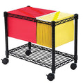 Black Safco Mobile File Cart for Letter & Legal Folders - Steel Office Storage