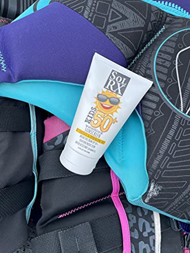 SolRX Kid's Sport SPF 50+ Sunscreen Pack of 2 - Oxybenzone-Free, Reef Safe, Water-Resistant, Face & Body
