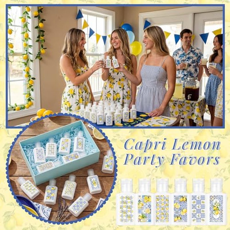 Demissle 30 Pcs Mini Sunscreen Bulk Travel Size 1 oz Lemon Party Favors Capri Lemon Sunscreen Lotion Spf 30 for Wedding Bridal Bachelor Shower Italian Holiday Souvenir Birthday Party