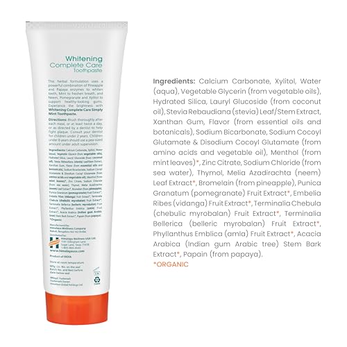 Himalaya Botanique Whitening Complete Care Toothpaste - Mint, 5.29 Oz Pack of 4