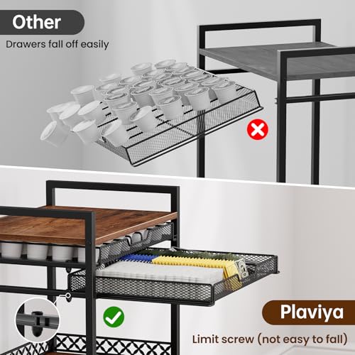 5-Tier Coffee Station Cart with Mug & Pod Storage - Kitchen Organizer