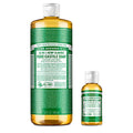 Almond Liquid Hand & Body Soap Set - Organic, Fair Trade, 32 oz & Travel Bottle