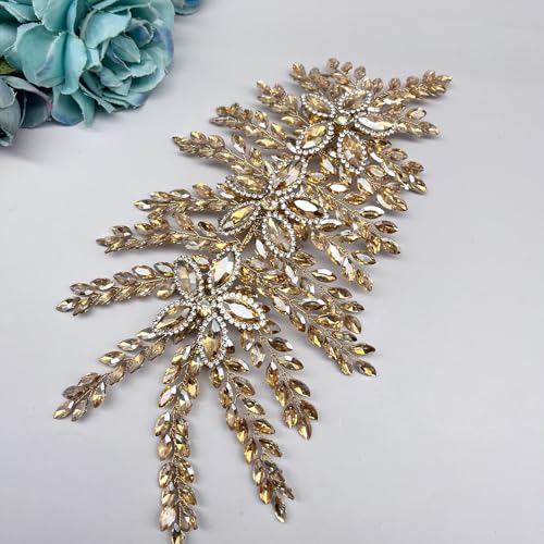 Mpoikba Bridal Hair Accessories Champagne Wedding Hair Piece for Brides