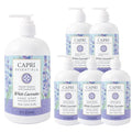 CAPRI ESSENTIALS Hand Soap Liquid, Natural Household Cleaning Supplies, Gentle Plant Based Aromatic Hand Wash, Blend of Essential Oils, Removes Dirt & Grime, White Lavender Scent, 16 FL Oz (6 Pack)