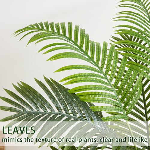 Artificial Palm Tree 6FT Indoor Fake Plant with Black Pot - Realistic Tropical Decor