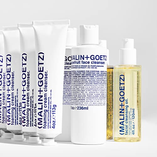 MALIN+GOETZ Foaming Cream Cleanser | Gentle Daily Cream-to-Foam Face Wash with Jojoba Milk, Prebiotics + Ceramide-Rich Glycolipids | Non-Stripping, pH-Balanced Formula | Vegan + Cruelty-Free (4 Fl Oz)