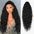 30-Inch Curly Ponytail Extension with Claw Clip - Natural Look Black