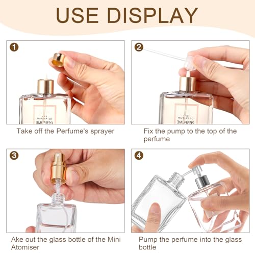 Glass Perfume Bottles Set 90 Pack 15ml Silver Travel Refillable Containers