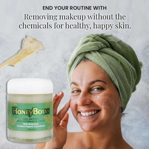 Beesaluxe HoneyBotan - 100% Natural Unpetroleum Skin Balm with Organic Ingredients - Petroleum Jelly Alternative for Lips, Hands, Baby Care, Makeup Remover, and More (2 Ounce)
