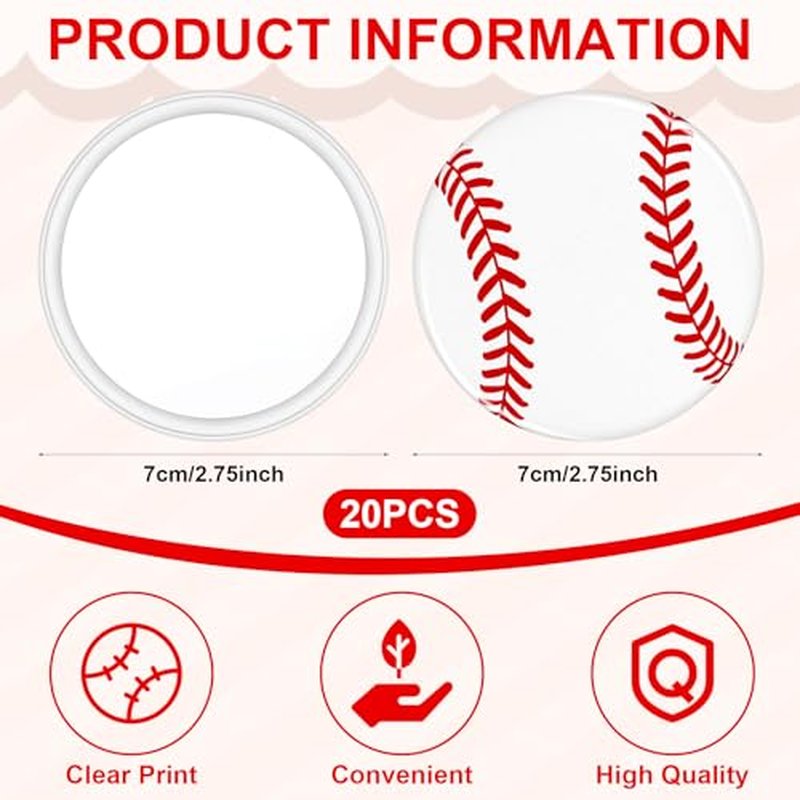 40 Baseball Makeup Bags Mirror Bulk Sport Team Gifts Baseball Cosmetic Bag Accessories for Women Toiletry Zipper Pouch Travel Canvas Gifts Stuff for Party Team Players Lover