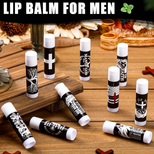 Dansib Christian Black Lip Balm Gifts Bulk - Bible Verse & Scripture Moisturizers for Women & Men