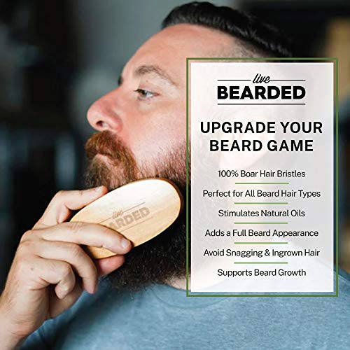 Beard Grooming Brush - 100% Boar Bristle with Wooden Handle - Variation of THIS Listing