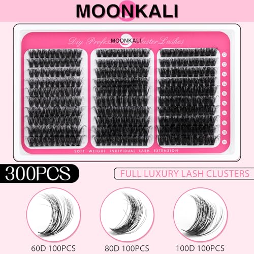 Lash Clusters 60D 80D 100D Mix Individual Lashes Clusters Luxury Versatile 3D Full Eyelash Clusters 12-18MM Thick Volume Cluster Eyelash Extensions Waterproof D Curly DIY Fake Mink Eyelashes Extension