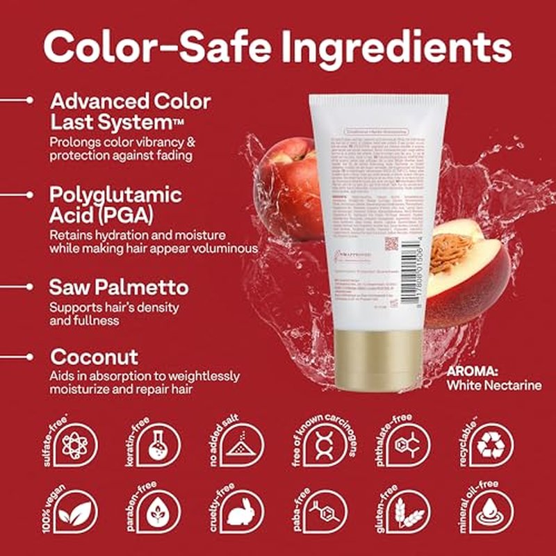 Colorproof Volume Conditioner for Women, White Nectarine Scent, Sulfate Free