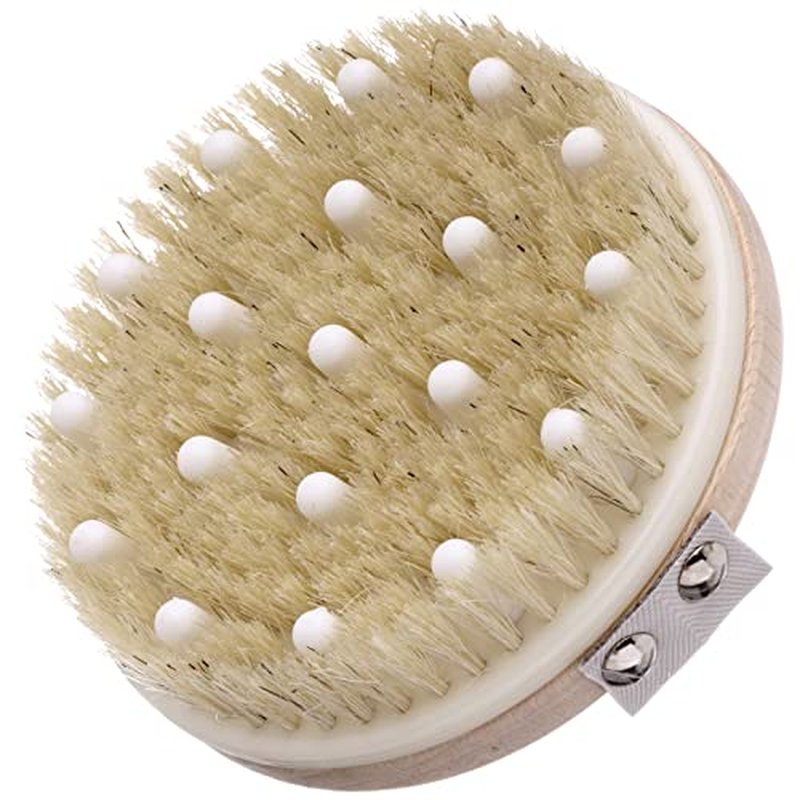 Hydrea London Lymphatic Detox Brush with Natural Bristle and Rubber Nodules