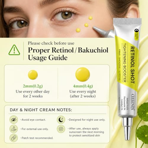 Retinol Serum for Face - Tightening Booster with Green & Purple Variation, 0.15% Retinol, 30ml