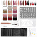 JC Handcrafted Press On Nails Kit, Short Length Nail Press Ons, Durable, Easy Application, Stylish Impress Press On Nails, Perfect for Daily Wear & Special Occasions (M19, M)
