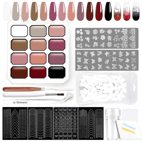 JC Handcrafted Press On Nails Kit, Short Length Nail Press Ons, Durable, Easy Application, Stylish Impress Press On Nails, Perfect for Daily Wear & Special Occasions (M19, M)
