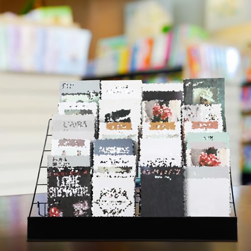 Queekay 6-Tier Metal Magazine & Book Rack - Countertop Display Stand