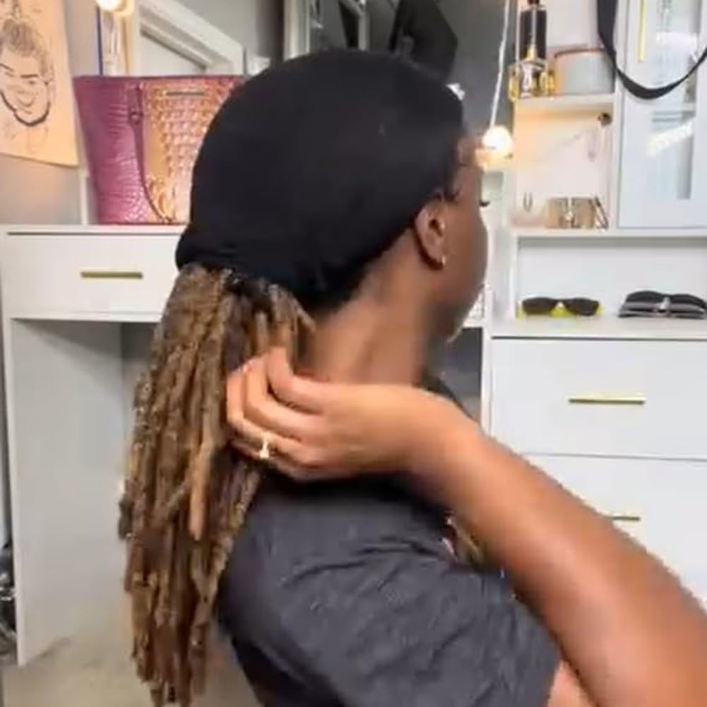 Hairweave Sleeve-Fashionable Design - Haircare, Hairweave Sleeve for Locs with Drawstring, Breathable Lightweight Long Hair Weave Dreadlock Cap Wig Cap with Elastic for Bun Faux Locs(Pink*1pcs)