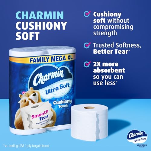 Mega XL Paper Towels - White, 18 Family Rolls, Absorbent & Durable