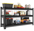 Rufokisa Black Heavy Duty Metal Garage Shelving 3-Tier 48"W x 18"D x 39"H Adjustable Storage Racks