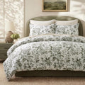 EverGrace Cotton Sateen Duvet Cover Set Queen Olive Green No Comforter - 90"x92"
