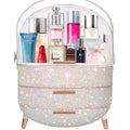 Teen Girls Gift Makeup Organizer,Skincare Organizer Jewelry Storage,Cosmetics Storage and Display Case,Make Up Holders and Organizers for Countertop,Bathroom Organizer (Pearl White)