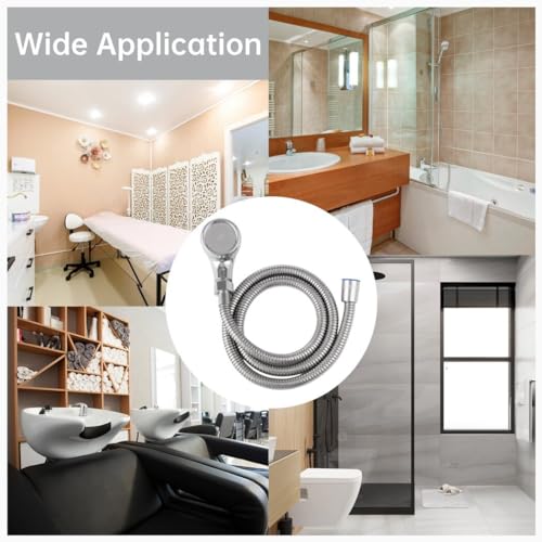 Homaisson Beauty Salon Shampoo Sink Bowl Faucet and Sprayer Kit, Leak-Proof Shampoo Bed Faucet with Metal Hose, Hot and Cold Mixer Tap Sprayer Set for Hair Beauty Salon